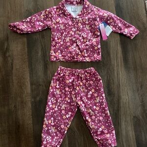 Floral Pink Girls Pajamas 18M